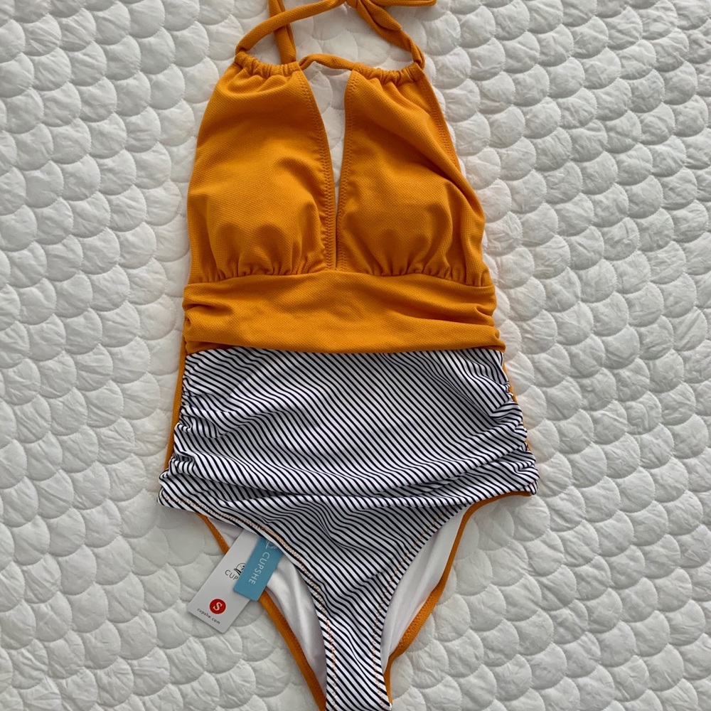 Halter one-piece swimsuit